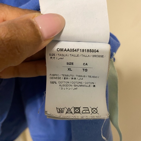 Off-White C/O Virgil Abloh blue tee shirt with pockets AS IS CONDITION XL - Picture 10 of 16